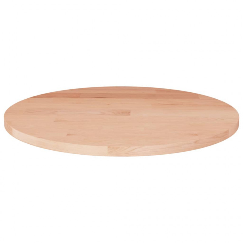 Okrągły blat do stolika, Ø30x1,5 cm, surowe drewno dębowe