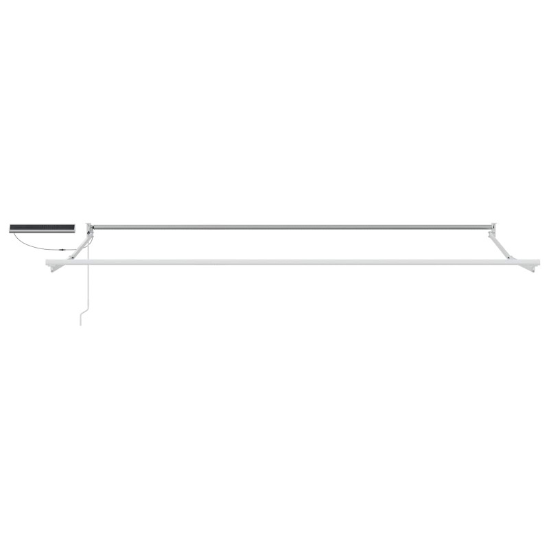 Elektryczna Rozkładana Markiza Pomarańczowy i biały 4,5 × 3 m
