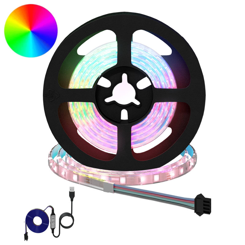 Taśma LED 2 pcs Czarny i przezroczysty 1200 mm Miedź i plastik