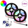Taśma LED 2 pcs Czarny i przezroczysty 1300 mm Miedź i plastik