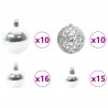 Sztuczna choinka z zawiasami z podstawą Biały 270 cm PVC i stal