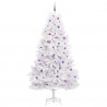 Sztuczna choinka z zawiasami z podstawą Biały 270 cm PVC i stal