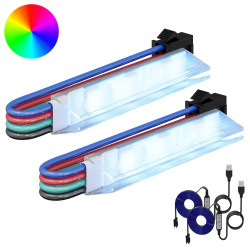 Taśma LED 2 pcs Czarny i Biały 1745 mm Miedź i plastik