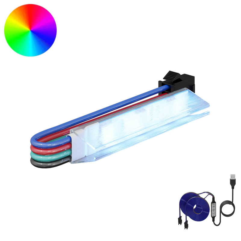 Taśma LED 2 pcs Czarny i wielokolorowy 1745 mm Miedź i plastik