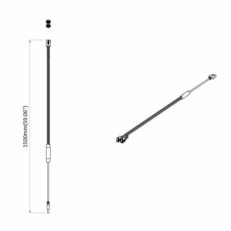 Taśma LED 2 pcs Czarny i wielokolorowy 1745 mm Miedź i plastik