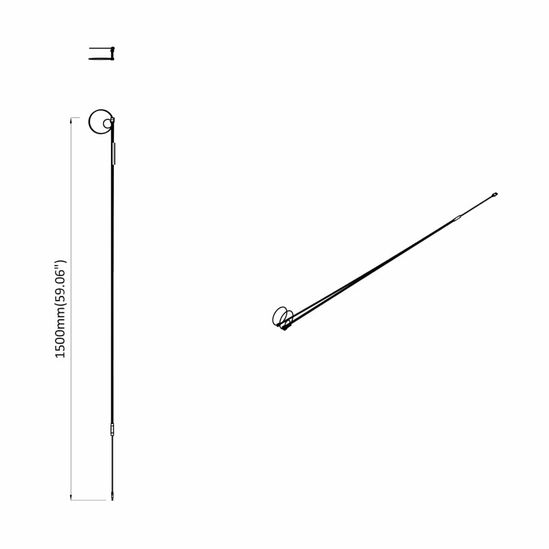 Taśma LED 2 pcs Czarny i wielokolorowy 1745 mm Miedź i plastik