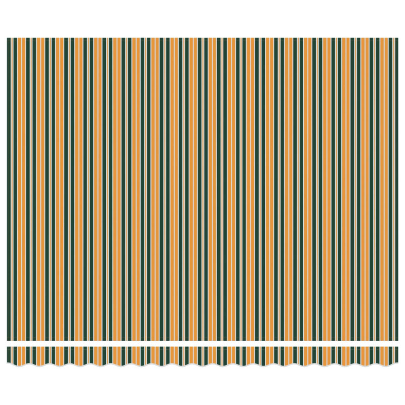 Markiza zwijana Zielony i Żółty 4 × 3 m Canvas i Aluminium