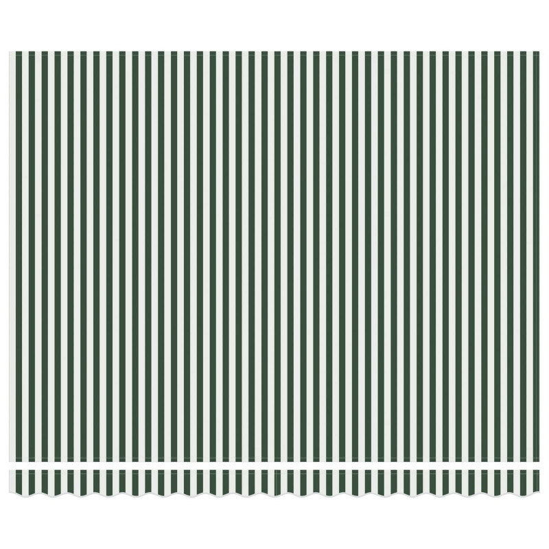 Markiza zwijana Zielony i Biały 4 × 3 m Canvas i Aluminium