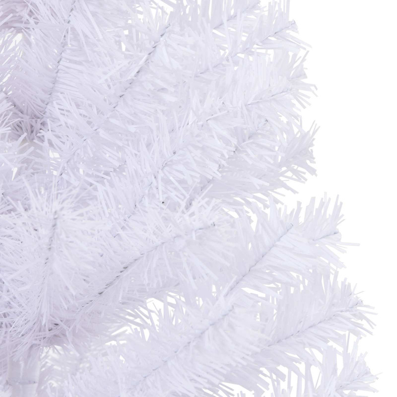 Sztuczna choinka z 150 diodami LED Biały 120 cm PVC i Stal