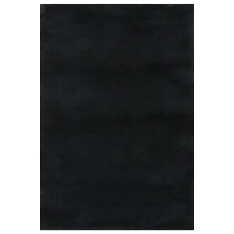 Dywan z krótkim włosiem i możliwością prania 160x230 cm, czarny