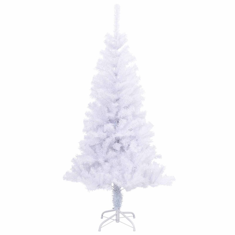 Sztuczna choinka z 150 diodami LED Biały 120 cm PVC i Stal