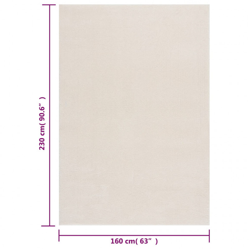 Dywan z krótkim włosiem i możliwością prania 160x230 cm kremowy
