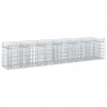 Podniesione łóżko gabionowe 2 pcs Srebrny 300 x 50 x 60 cm