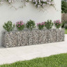 Podniesione łóżko gabionowe 2 pcs Srebrny 300 x 50 x 60 cm