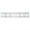 Podniesione łóżko gabionowe 2 pcs Srebrny 300 x 50 x 60 cm