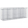 Podniesione łóżko gabionowe 2 pcs Srebrny 200 x 50 x 80 cm