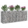 Podniesione łóżko gabionowe 2 pcs Srebrny 200 x 50 x 80 cm