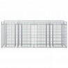 Podniesione łóżko gabionowe 2 pcs Srebrny 200 x 50 x 80 cm