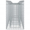 Podniesione łóżko gabionowe 2 pcs Srebrny 200 x 50 x 80 cm