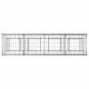 Podniesione łóżko gabionowe 2 pcs Srebrny 200 x 50 x 80 cm