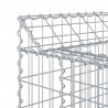 Podniesione łóżko gabionowe 2 pcs Srebrny 200 x 50 x 80 cm