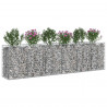 Podniesione łóżko gabionowe 2 pcs Srebrny 300 x 50 x 80 cm