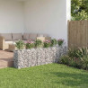 Podniesione łóżko gabionowe 2 pcs Srebrny 300 x 50 x 80 cm