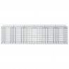 Podniesione łóżko gabionowe 2 pcs Srebrny 300 x 50 x 80 cm