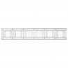 Podniesione łóżko gabionowe 2 pcs Srebrny 300 x 50 x 80 cm