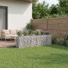 Podniesione łóżko gabionowe 3 pcs Srebrny 400 x 50 x 80 cm