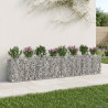 Podniesione łóżko gabionowe 3 pcs Srebrny 400 x 50 x 80 cm