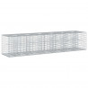 Podniesione łóżko gabionowe 2 pcs Srebrny 260 x 60 x 55 cm