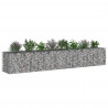 Podniesione łóżko gabionowe 2 pcs Srebrny 340 x 60 x 55 cm