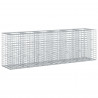 Podniesione łóżko gabionowe 2 pcs Srebrny 250 x 50 x 80 cm