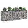 Podniesione łóżko gabionowe 2 pcs Srebrny 250 x 50 x 80 cm