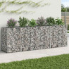 Podniesione łóżko gabionowe 2 pcs Srebrny 250 x 50 x 80 cm