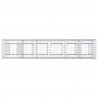 Podniesione łóżko gabionowe 2 pcs Srebrny 250 x 50 x 80 cm