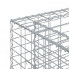 Podniesione łóżko gabionowe 2 pcs Srebrny 250 x 50 x 80 cm