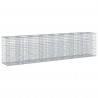 Podniesione łóżko gabionowe 2 pcs Srebrny 330 x 50 x 80 cm