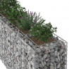Podniesione łóżko gabionowe 2 pcs Srebrny 330 x 50 x 80 cm