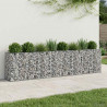 Podniesione łóżko gabionowe 2 pcs Srebrny 330 x 50 x 80 cm