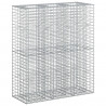 Podniesione łóżko gabionowe 2 pcs Srebrny 130 x 50 x 150 cm