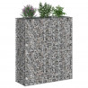 Podniesione łóżko gabionowe 2 pcs Srebrny 130 x 50 x 150 cm