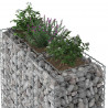 Podniesione łóżko gabionowe 2 pcs Srebrny 130 x 50 x 150 cm