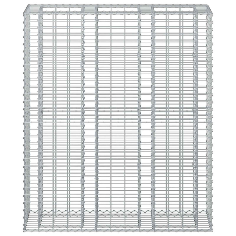 Podniesione łóżko gabionowe 2 pcs Srebrny 130 x 50 x 150 cm