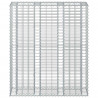 Podniesione łóżko gabionowe 2 pcs Srebrny 130 x 50 x 150 cm