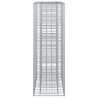 Podniesione łóżko gabionowe 2 pcs Srebrny 130 x 50 x 150 cm