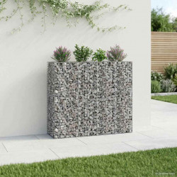 Podniesione łóżko gabionowe 2 pcs Srebrny 170 x 50 x 150 cm