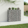 Podniesione łóżko gabionowe 2 pcs Srebrny 170 x 50 x 150 cm