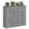 Podniesione łóżko gabionowe 2 pcs Srebrny 170 x 50 x 150 cm